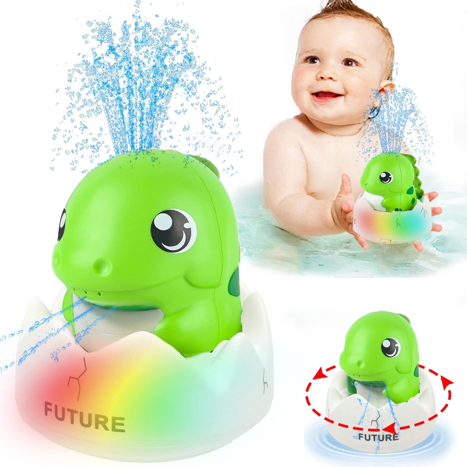 Baby bath toys electric induction cute water spray toys waterproof