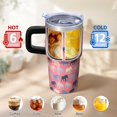 thumbnail image 6 of 20oz elephant Stainless Steel Tumbler with Handle and Straw Insulated Travel Coffee Mug Water Bottle with Lid and Straw Keeps Drinks Cold 24H Hot 12H Gift for Women Men, 6 of 6