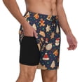 thumbnail image 2 of Fotbe Holiday Gingerbreads Traje de Baño para Hombre – Shorts de Natación de Secado Rápido con Forro y Bolsillos-Medium, 2 of 6