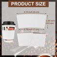 thumbnail image 2 of Aspire 100 Pcs Coffee Cup Sleeves White Cardboard, Fit 10-24oz Cups For Hot and Cold Drinks Corrugated Insulators, 2 of 7