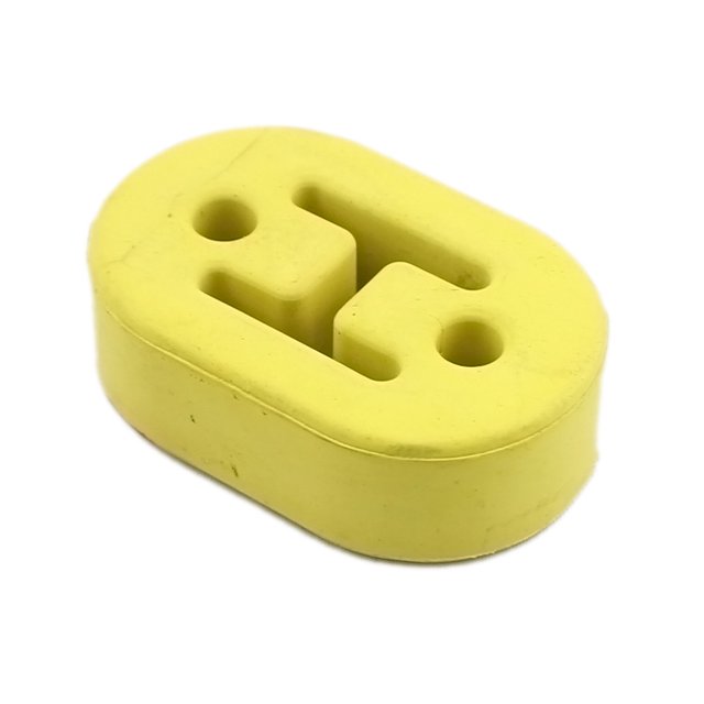 Colgador de escape de 2 piezas (amarillo), soporte de buje aislante de goma de 2 orificios ER