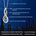 thumbnail image 2 of 10K Yellow Gold and 925 Sterling Silver Persian Blue Moissanite and White Lab Grown Diamond Pendant Necklace for Women (0.51 Cttw, Gemstone Birthstone, Oval 6X4MM, With 18 inch Silver Chain), 2 of 5