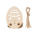 thumbnail image 2 of Teissuly 20Pcs Easter Day Party Home Decoration Pendant DIY Carved Wooden Pendant Teissuly WER202401276568, 2 of 2