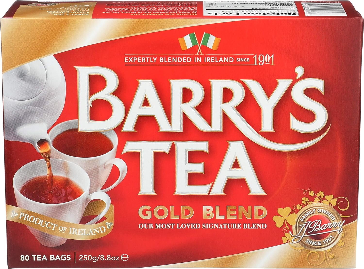 Barry's Tea Gold Blend Tea, 80BG (Pack of 6)