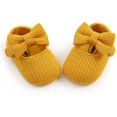 thumbnail image 5 of Infant Baby Girls Soft Sole Bowknot Princess Wedding Dress Mary Jane Flats Prewalker Newborn Light Baby Sneaker Shoes 0-18 Months, 5 of 7