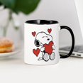 thumbnail image 3 of CafePress - Snoopy On Heart Mugs - 11 oz Ceramic Mug - Novelty Coffee Tea Cup, 3 of 4