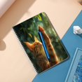 thumbnail image 5 of Spiral Notebook,Double-Wire Spiral College Lined Journal Notebook for Study and Notes,100 Pages,5.71x 8.26 in - Ginger Cat Reaching for Fluttering Leaves, 5 of 7