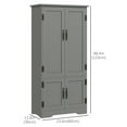 thumbnail image 3 of HOMCOM 48" Kitchen Pantry, Kitchen Storage Cabinet with Shelves, Grey, 3 of 10