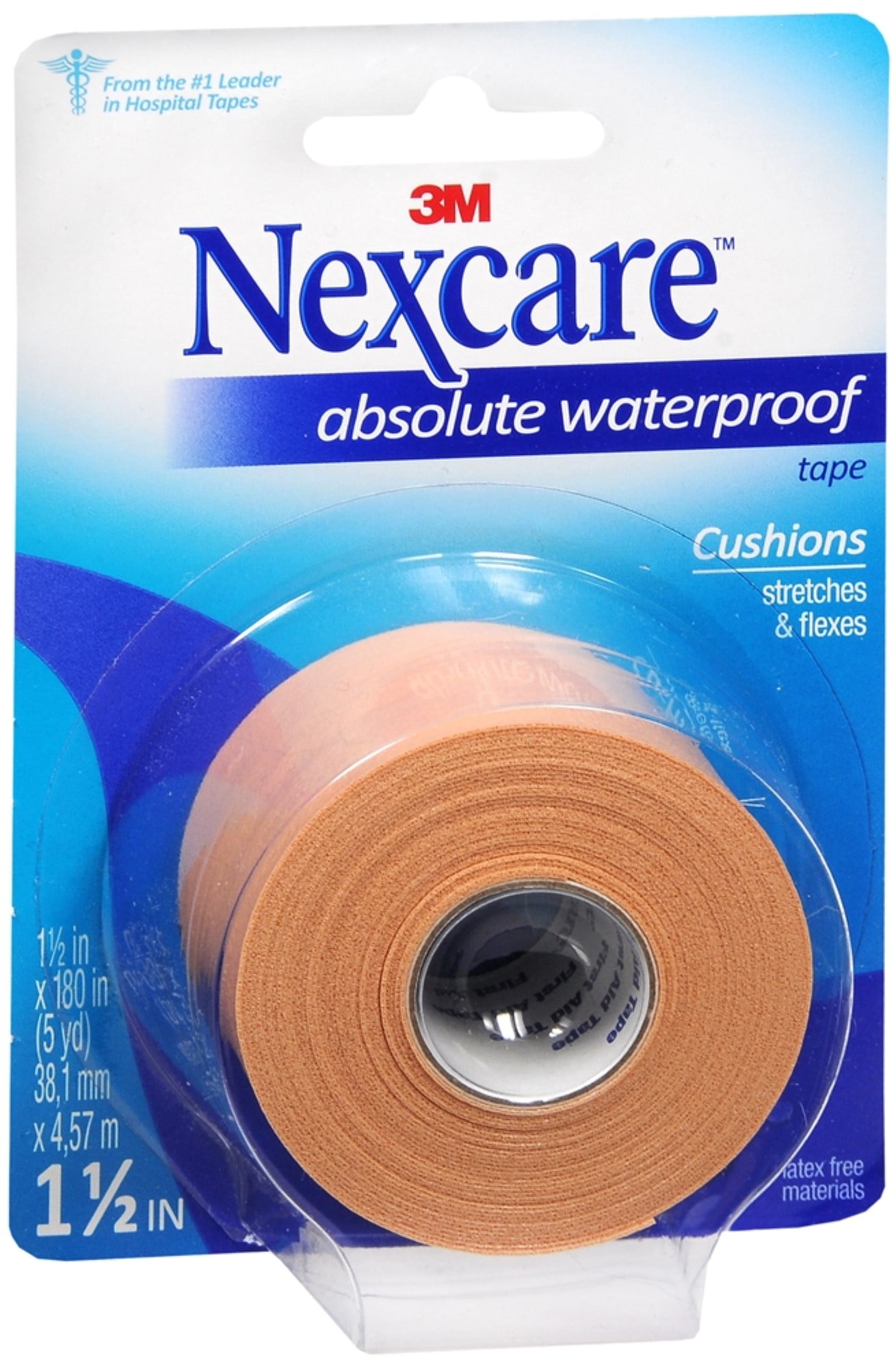 6 Pack Nexcare Absolute Waterproof Wide Tape 11/2 Inches X 5 Yards 5