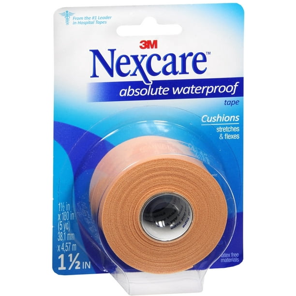 2 Pack Nexcare Absolute Waterproof Wide Tape 11/2 Inches X 5 Yards 5 Yards