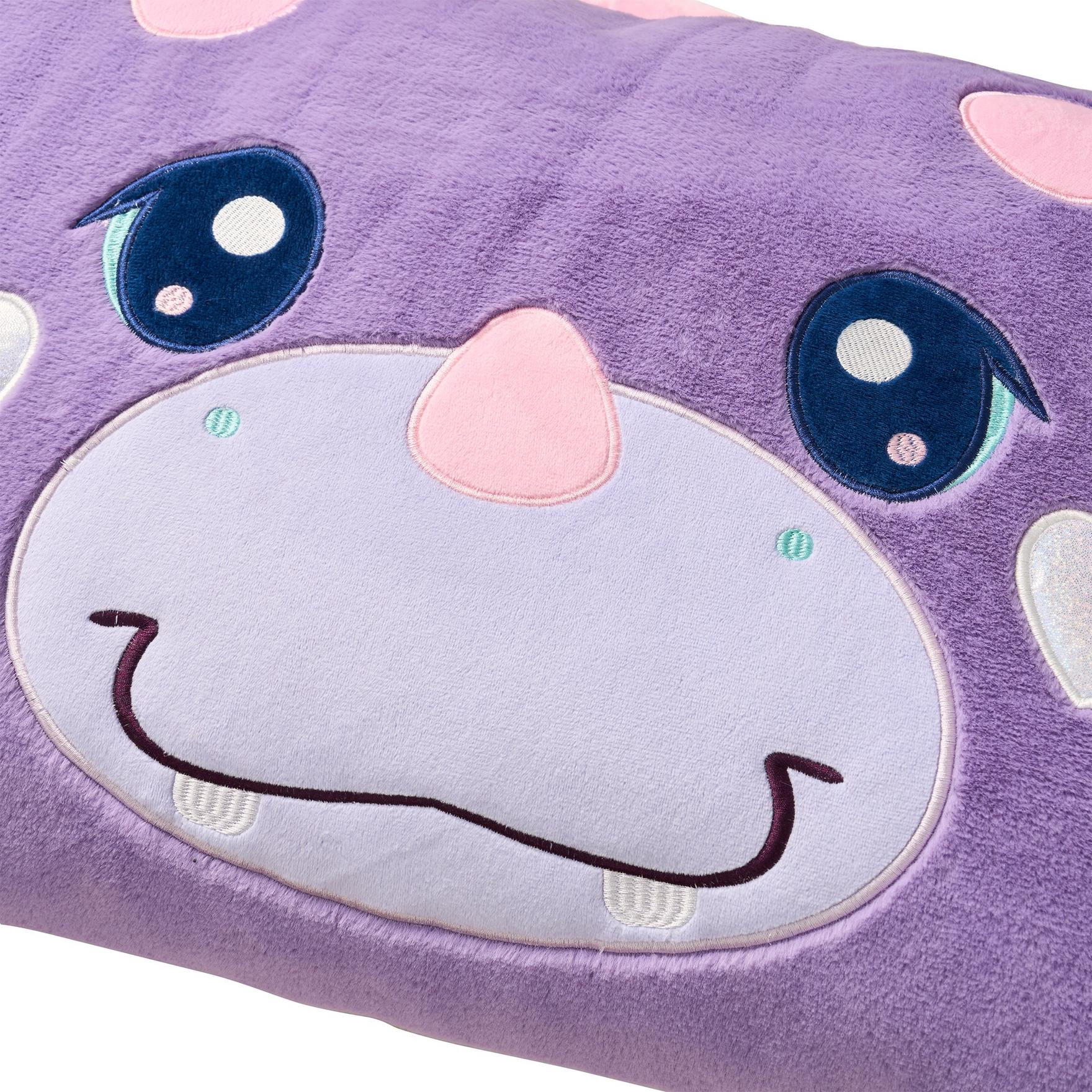 Olivia & Finn 20" x 30" Purple Dino Kids Decorative Body Pillow