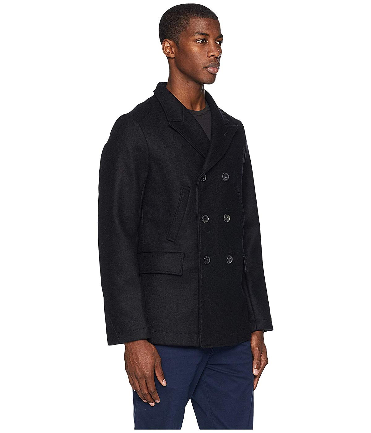 BOND PEACOAT IN BLACK – Billy Reid