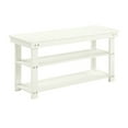 thumbnail image 5 of Convenience Concepts Oxford Utility Mudroom Bench with Shelves, Ivory, 5 of 5