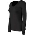 thumbnail image 2 of Bozzolo Women's Basic V-Neck Warm Soft Stretchy Long Sleeves T Shirt, 2 of 10
