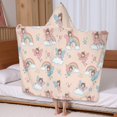 thumbnail image 5 of Light Pink Fairy Pattern Hooded Bath Towel，60"x35" for Ages 3 To 12 Kids, Quick Dry Lightweight Soft Microfiber Hood Beach Towel Cover Up for Kids, 5 of 7