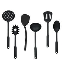 KQJQS Nylon Kitchen Utensils Set 6-Piece, Heat Resistant Up to 400°F for Non-Stick Cookware, Spatula/Ladle/Colander with Ergonomic Handles, Dishwasher Safe for Cooking Baking Frying