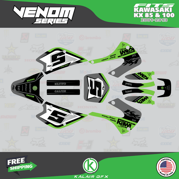 Kalair GFX Graphics Kit for Kawasaki KX85 (2001-2013) Venom Series