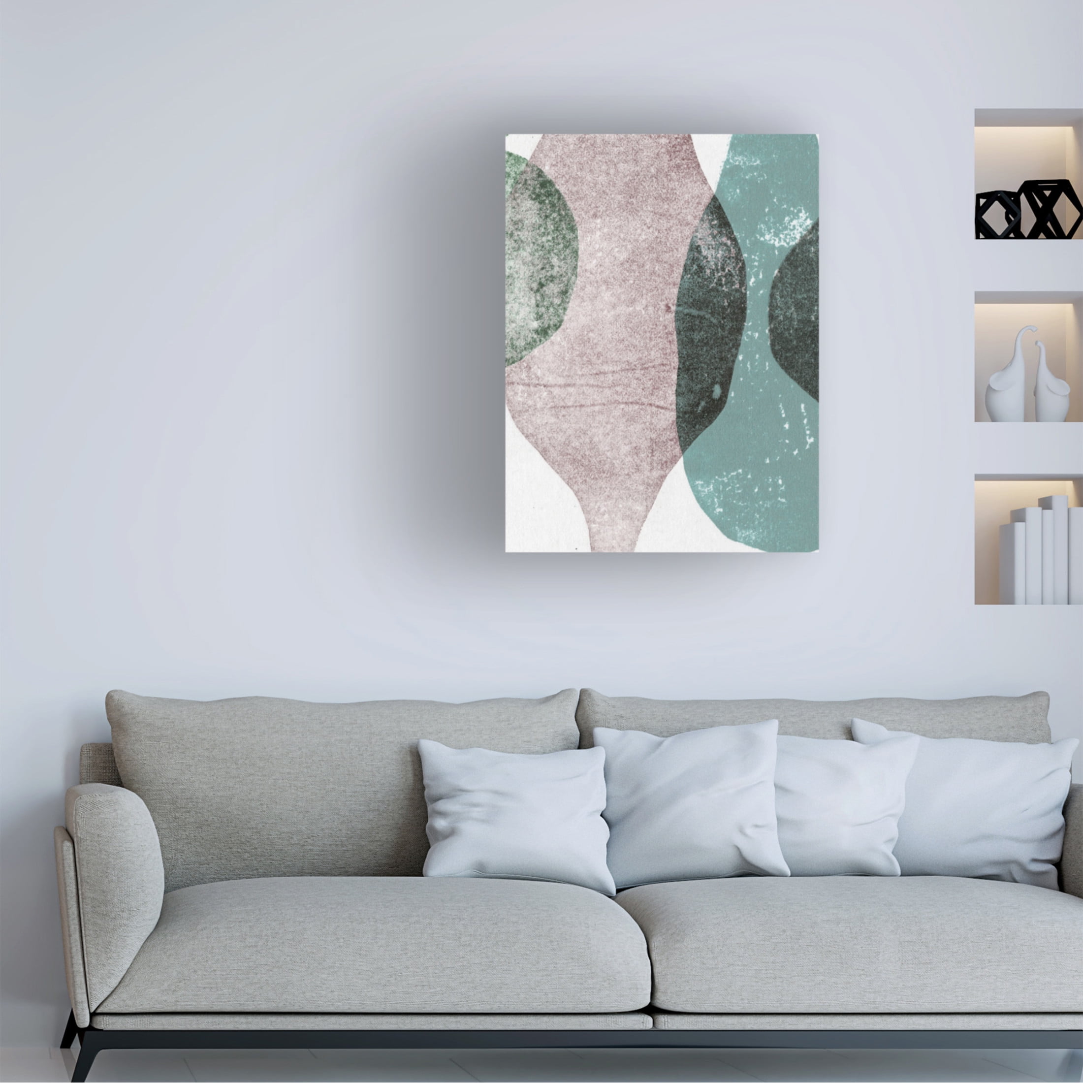 Canvas Wall Art - Pernille Folcarelli 'Vases 2 Teal' Wall Art for Living Room, Bedroom, or Office Décor by Trademark Fine Art - 18 x 24 Inches