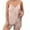 Beige, variant on Plus Size Pajamas Sets for Women Deep V Neck Spaghetti Strap Tank Top Elastic Waist Shorts Solid Color Satin Suits Casual Summer Sleepwear Sets