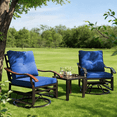 thumbnail image 7 of PUKNLY 2 Pack Outdoor Chair Cushion, 24x24x6 in Patio Furniture Cushions, Waterproof & Fade Resistant High Back Deep Seat Cushions Replacement for Wicker Chairs, Loveseats, Sofas, Benches, Dark Blue, 7 of 7