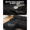 thumbnail image 4 of 108" Modular Cloud Sectional Sofa with Chaise, Fluffy Boneless Couch, No Assembly Required & Compressed Packaging, l-Shaped Couches for Living Room, 4 of 8