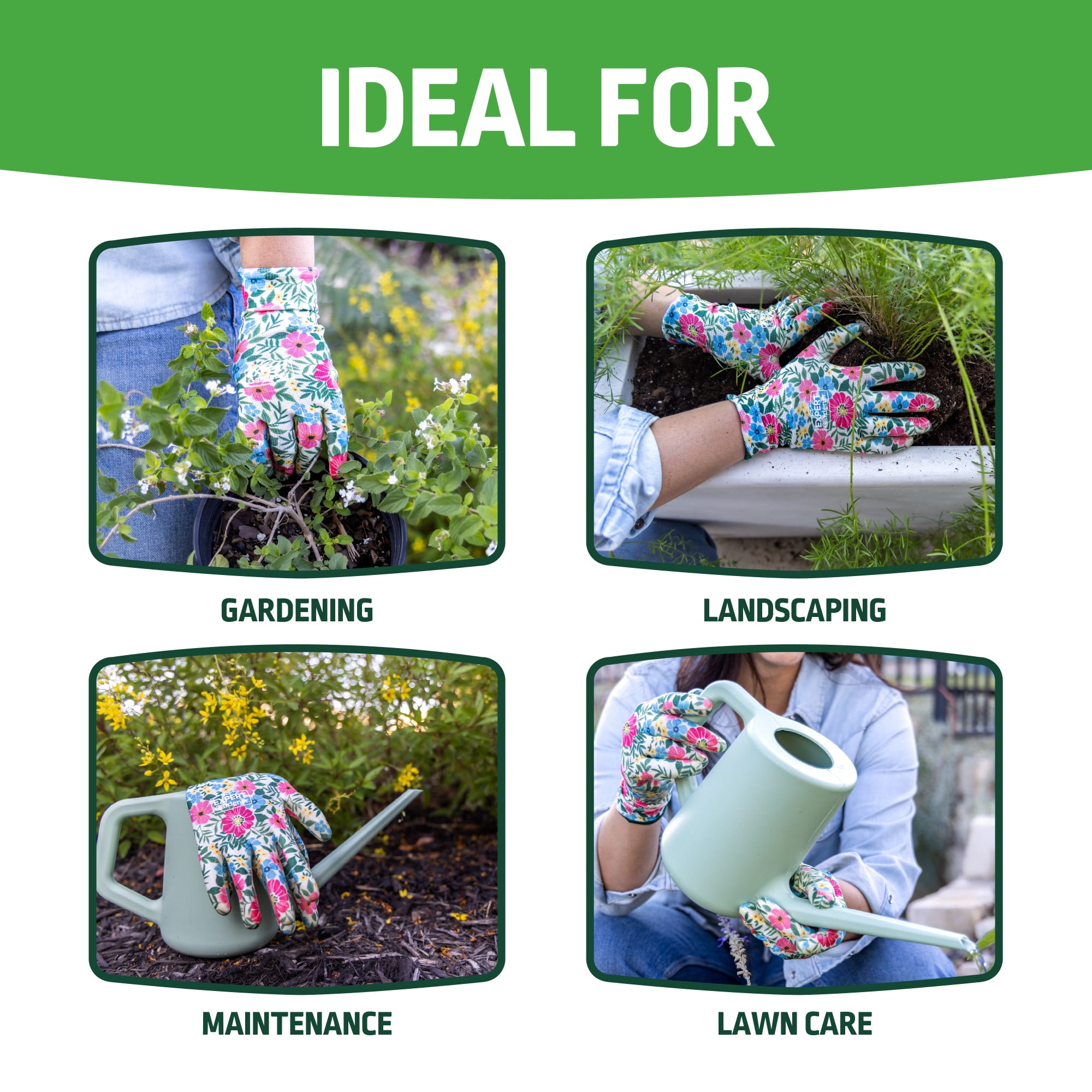 Expert Gardener Smooth Nitrile Gardening Gloves, Size L
