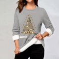 thumbnail image 2 of WEAIXIMIUNG Sweatshirts Femme Arbre de Noël Manches Longues Col Rond Poche Rembourré Pull Chaud, 2 of 5