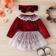 thumbnail image 3 of IDOPIP Toddler Baby Girls Velvet Tutu Dress Kids Xmas Ruffle Tulle Princess Dress Fall Winter Clothes, 3 of 7