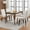 Beige, variant on Modern Upholstered Dining Chairs Set – Linen Fabric, Sturdy Wood Legs, Comfortable Parsons Design, Vertical Stripes – Ideal for Dining Room, Restaurant, Cafe – 4PCS (2 Boxes)