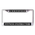 thumbnail image 1 of Certified Fitness Instructor Chrome License Plate Frame, 1 of 1