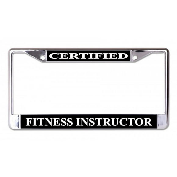 Certified Fitness Instructor Chrome License Plate Frame