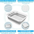 thumbnail image 4 of Collapsible Dish Drying Rack Portable Dish Drainers for Kitchen Counter,Kitchen Sink Organizer Basket RV Accessories Camper Kitchen Organization and Storage Space Saver Dish Rack Over Sink Drying Rack, 4 of 6