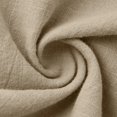 thumbnail image 4 of Women's Cotton Linen Shirt, Button Down Short Sleeve V-Neck Blouse, Breathable & Soft Casual Top for Daily Wear, Office, and Summer Outfits Essential Wardrobe Staple-Khaki, 4 of 5