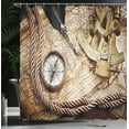 thumbnail image 4 of Ambesonne Vintage Shower Curtain, Voyage Theme Lifestyle, 69"Wx70"L, Cream, 4 of 5