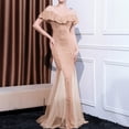 thumbnail image 4 of UPPADA Wedding Guest Dresses for Women One Shoulder Ruched Formal Evening Dress Wrap Ruffle Hem Dress Halter Bodycon Maxi Dress High Waist Party Prom Gown Cocktail Dress Clearance on sale, 4 of 5