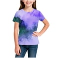 thumbnail image 5 of Camiseta de Manga Corta para Niños con Estampado Acuarela, Mezcla Suave de Poliéster, Cuello Tripulación Y Ajuste Relajado para Edades 6-14, Camisetas Y Ropa Casual, 5 of 5