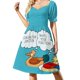thumbnail image 4 of Conjunción Unión - patos Vestido de manga corta Ropa de mujer Vestidos de fiesta ropa de mujer novedades de verano, 4 of 8