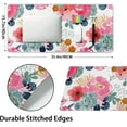 thumbnail image 2 of Pink Green Flowers Gaming Mouse Pad XXL Cute Watercolor Floral Pretty Extended Trendy Pastel Large Mousepad, 2 of 6