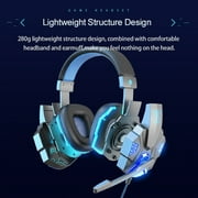 TekDeals 3.5mm Gaming Headset Mic Headphones Stereo Bass Surround For PS5 PS4 PC Xbox One, Blue