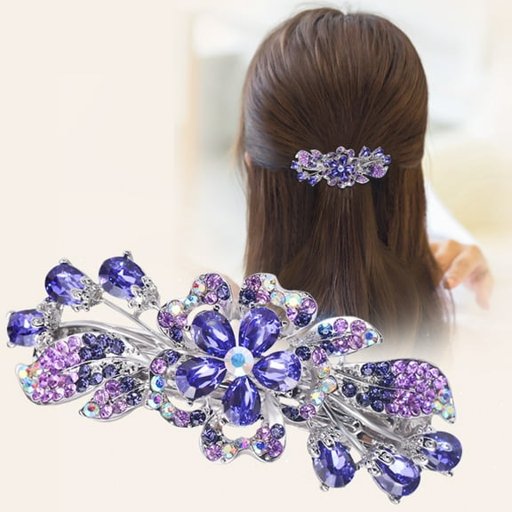 harmtty Hair Clip Shiny Anti-skid Faux Crystal Anti-deformed Anti-slip Hair Pin Hair Decoration,Multicolor