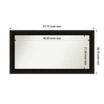 Amanti Art Custom Wall and Bathroom Mirror (26.75 x 51.75 in.), Portico Espresso Frame