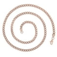 thumbnail image 3 of Crucible Jewelry Men's Rose Gold Plated Stainless Steel Rounded Curb Chain Necklace (5mm) - 24", 3 of 5