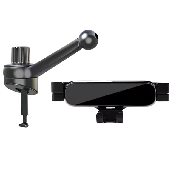 Soporte para teléfono de coche con bloqueo automático, portátil, fácil de instalar, compacto, duradero y con espacio limitado. Negro