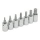 thumbnail image 1 of Juego de 7 Dados Punta Hexagonal en Pulgadas en Riel Urrea 49907, 1 of 2
