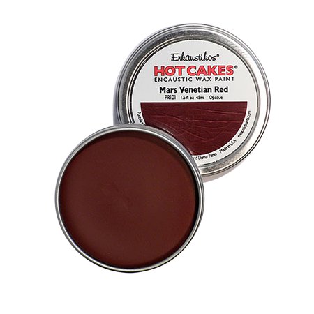 UPC: 0813043011236 | Enkaustikos Hot Cake Encaustic Wax Paint  1.5 oz. Tin  Mars Venetian Red