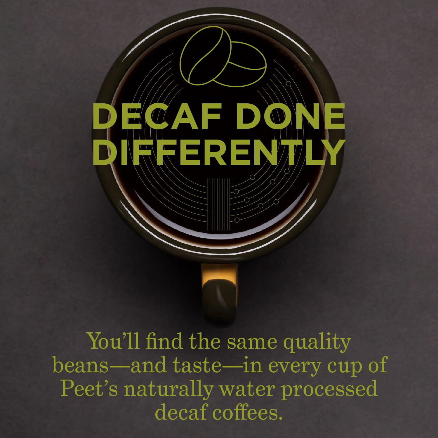 Peet's Coffee Decaffeinated House Blend Dark Roast K-Cup Coffee Pods, 32 Count