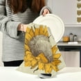 thumbnail image 6 of Dreamtimes Vintage Sunflower Retro Kitchen Towels Set of 4 Dishcloths Hand Towels Tea Towels Ultra Absorbent for Cleaning Washing Drying Dishes Tableware 28'' x 18'', 6 of 7