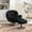 Black, variant on JINS & VICO Velvet Swivel Accent Chair,Modern Lounge Chair with Metal Base Frame & Footrest,Comfortable Single Leisure Sofa Chair Reading Chair with 360 Degree Swiveling for Living Room,Green