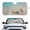 Beach Starfish Seashell Pattern, variant on XYZCANDO Foldable Sunshade with Cute Guinea Pigs Driving, Windshield Sun Shade for Front Window, Keeps Vehicle Cool for Summer Road Trips