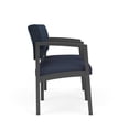 thumbnail image 4 of Lenox Steel Reception Waiting 2-Seat Chair / Charcoal Steel / Blue / Blue, 4 of 5